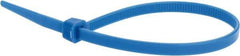 Value Collection - 8" Long Blue Nylon Standard Cable Tie - 50 Lb Tensile Strength, 54mm Max Bundle Diam - Caliber Tooling