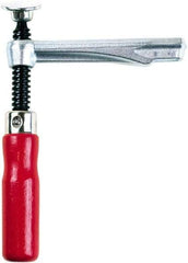 Bessey - 1,450 Lb Clamping Pressure, Steel, Straight Handle, SLV Bar & Pipe Clamping Arm - 4-3/4" Throat Depth - Caliber Tooling