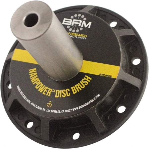 Brush Research Mfg. - 31/32" Arbor Hole to 0.968" Shank Diam Standard Collet - For 4, 5 & 6" NamPower Disc Brushes, Attached Spindle, Flow Through Spindle - Caliber Tooling