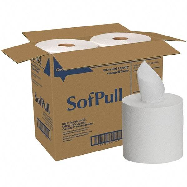 Georgia Pacific - Center Pull Roll of 1 Ply White Paper Towels - 7-3/4" Wide - Caliber Tooling