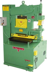 Uni-Hydro - 6" Throat Depth, 56 Ton Punch Pressure, 1-3/8" in 1/2" Punch Capacity Ironworker - 5 hp, 3 Phase, 220/480 Volts, 46" Wide x 70" High x 37" Deep - Caliber Tooling