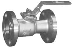 Sharpe Valves - 3" Pipe, Standard Port, Carbon Steel Standard Ball Valve - 1 Piece, Inline - One Way Flow, Flanged x Flanged Ends, Locking Lever Handle, 300 WOG, 150 WSP - Caliber Tooling