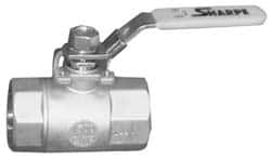 Sharpe Valves - 1-1/4" Pipe, Standard Port, Carbon Steel Steam Service Ball Valve - 1 Piece, Inline - One Way Flow, FNPT x FNPT Ends, Locking Lever Handle, 1,500 WOG, 250 WSP - Caliber Tooling