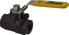 Sharpe Valves - 1/4" Pipe, Standard Port, Carbon Steel Steam Service Ball Valve - 1 Piece, Inline - One Way Flow, FNPT x FNPT Ends, Locking Lever Handle, 2,000 WOG, 250 WSP - Caliber Tooling