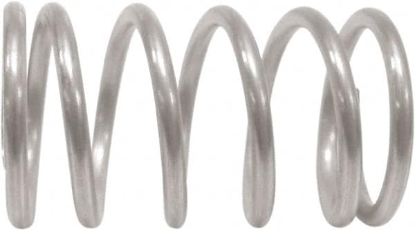 Associated Spring Raymond - 68mm OD, 5mm Wire, 585mm Free Length, Compression Spring - 6.52 Lb Spring Rating, 519.3 N Max Work Load, Stainless Steel - Caliber Tooling