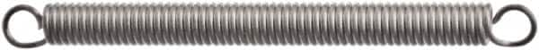 Associated Spring Raymond - 44.45mm OD, 127.45 N Max Load, 257.05mm Max Ext Len, Stainless Steel Extension Spring - 6.6 Lb/In Rating, 4.82 Lb Init Tension, 165.1mm Free Length - Caliber Tooling