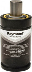 Associated Spring Raymond - M6 Int Rod, M6 Fill Port, M6 Mt Hole, 20mm Rod Diam, 38mm Diam, 16mm Max Stroke, Black Nitrogen Gas Spring Cylinder - 46mm Body Length, 62mm OAL, 1,620 Lb Full Stroke Spring Force, 360 psi Initial Charge - Caliber Tooling