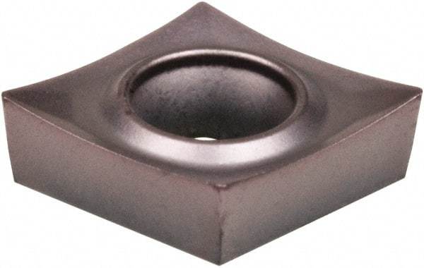 Kennametal - CCGT430.5 HP Grade KCU25 Carbide Turning Insert - AlTiN Finish, 80° Diamond, 1/2" Inscr Circle, 3/16" Thick, 0.008" Corner Radius - Caliber Tooling