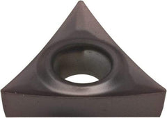 Kennametal - TCGT21.51 HP Grade KCU10 Carbide Turning Insert - AlTiN Finish, 60° Triangle, 1/4" Inscr Circle, 3/32" Thick, 1/64" Corner Radius - Caliber Tooling