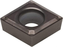 Kennametal - CCMT32.52 FW Grade KCU10 Carbide Turning Insert - AlTiN Finish, 80° Diamond, 3/8" Inscr Circle, 5/32" Thick, 1/32" Corner Radius - Caliber Tooling