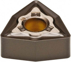 Kennametal - WNMG432 MP Grade KCP10 Carbide Turning Insert - TiN Finish, 80° Trigon, 1/2" Inscr Circle, 3/16" Thick, 1/32" Corner Radius - Caliber Tooling