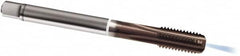 Guhring - M12x1.00 Metric Fine, 4 Flute, TiAlN Finish, Cobalt Spiral Point Tap - Modified Bottoming Chamfer, Right Hand Thread, 100mm OAL, 6HX Class of Fit, Series 347 - Exact Industrial Supply