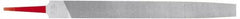 Simonds File - 12" Long, Smooth Cut, Mill American-Pattern File - Single Cut, Tang - Caliber Tooling