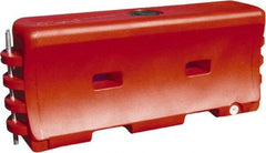 VizCon - 32" High x 6' Max Width Barrier - Low Density Polyethylene, Orange - Caliber Tooling