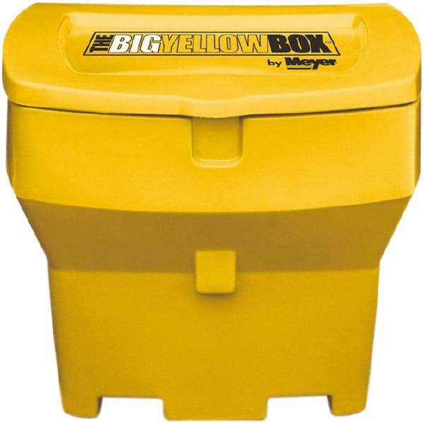 Meyer Products - 600 Lb Load Capacity Yellow Polymer Cargo Box - Stacking, 32" Long x 23" Wide x 20" High, Lid Included - Caliber Tooling