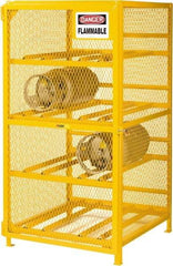 Little Giant - 4 Cylinder, Yellow Cylinder Storage Unit - 36" Wide x 40" High x 38" Deep - Caliber Tooling