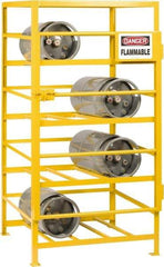 Little Giant - 12 Cylinder, Yellow Cylinder Storage Unit - 48" Wide x 70" High x 36" Deep - Caliber Tooling