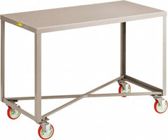 Little Giant - Mobile Table - Steel, Gray, 72" Long x 30" Deep x 34" High - Caliber Tooling