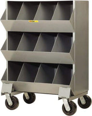 Little Giant - 2,400 Lb Capacity, 32" Wide x 20" Long x 45-1/2" High Storage Bin Cart - Steel, 4 Swivel Casters - Caliber Tooling