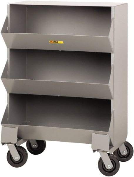 Little Giant - 2,400 Lb Capacity, 32" Wide x 20" Long x 45-1/2" High Storage Bin Cart - Steel, 4 Swivel Casters - Caliber Tooling