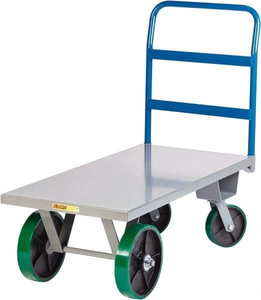 Little Giant - 4,000 Lb Capacity Steel Platform Truck - Steel Deck, 36" OAW, Polyurethane Casters - Caliber Tooling