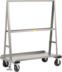 Little Giant - 2,000 Lb Capacity Steel A-Frame Truck - Steel Deck, 30" OAW, Phenolic Casters - Caliber Tooling