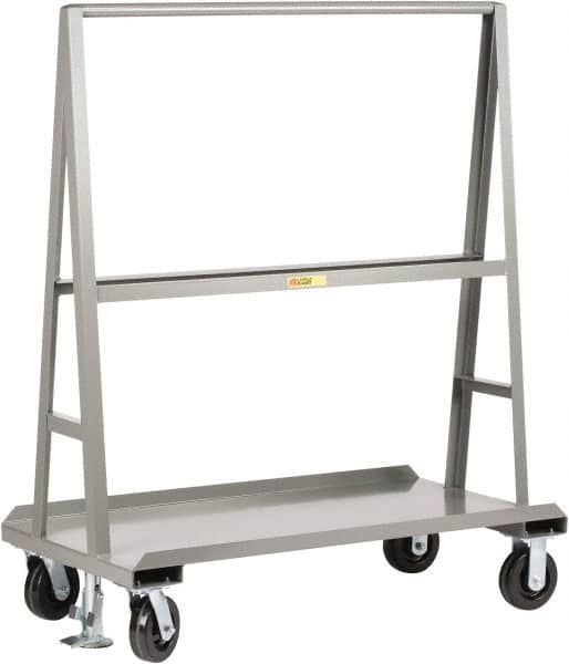 Little Giant - 2,000 Lb Capacity Steel A-Frame Truck - Steel Deck, 24" OAW, Phenolic Casters - Caliber Tooling