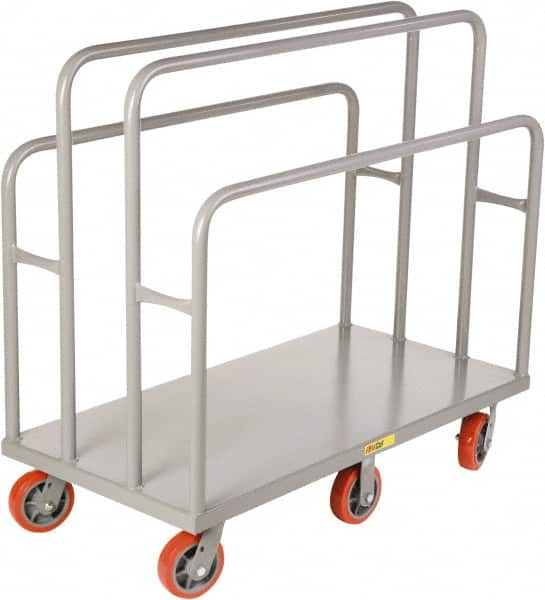 Little Giant - 3,600 Lb Capacity Steel Lumber & Panel Cart - Steel Deck, 24" OAW, Polyurethane Casters - Caliber Tooling