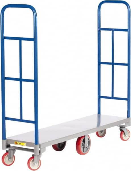 Little Giant - 2,000 Lb Capacity Steel High End Platform Truck - Steel Deck, 24" OAW, Polyurethane Casters - Caliber Tooling