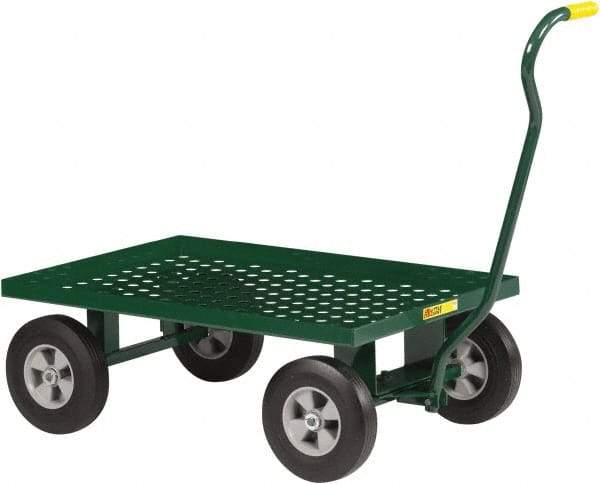 Little Giant - 1,200 Lb Capacity Steel Nursery Wagon - Steel Deck, 24" OAW, Solid Rubber Casters - Caliber Tooling