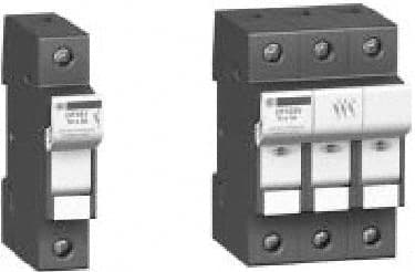 Schneider Electric - 3 Pole, 600 Volt, 30 Amp, DIN Rail Mount Fuse Holder - Compatible with CC Class, 52mm Wide Fuse - Caliber Tooling