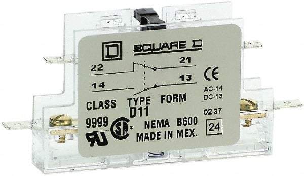 Square D - 5 Amp, Contactor Auxiliary Contact Kit - Caliber Tooling