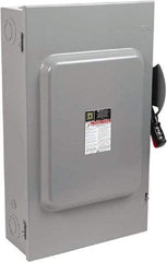 Square D - 200 Amp, 600 VAC/VDC, 3 Pole Fused Safety Switch - NEMA 1, 50 hp at 600 VAC, 50 hp at 600 VDC (Single Phase), 150 hp at 600 VAC, 50 hp at 600 VDC (Triple Phase), 3PST Contact Form - Caliber Tooling