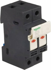 Schneider Electric - 2 Pole, 600 Volt, 30 Amp, DIN Rail Mount Fuse Holder - Compatible with CC Class, 35mm Wide Fuse - Caliber Tooling