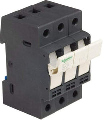 Schneider Electric - 3 Pole, 600 Volt, 30 Amp, DIN Rail Mount Fuse Holder - Compatible with CC Class, 52mm Wide Fuse - Caliber Tooling