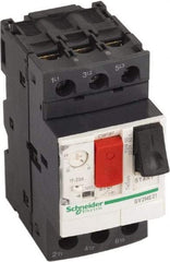 Schneider Electric - 23 Amp, 690 VAC at 50/60 Hz, 3 Pole, Bolt On, Clip Motor Circuit Breaker - Thermal Magnetic Trip, Multiple Breaking Capacity Ratings, 78mm Deep x 89mm High x 45mm Wide - Caliber Tooling