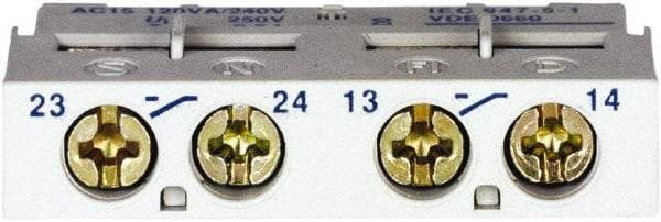 Schneider Electric - Circuit Breaker Auxiliary Contact Block - Use with GV2L, GV2LE, GV2ME, GV2P, GV2RT, GV3L, GV3P, LS1D32, TeSys - Caliber Tooling