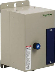 Schneider Electric - 9 Amp, 120 Coil VAC, Nonreversible Enclosed IEC Motor Starter - 1 Phase Hp: 0.3 at 120 VAC, 1 at 240 VAC, 3 Phase Hp: 2 at 208 VAC, 2 at 230 VAC, 5 at 460 VAC, 7.5 at 575 VAC - Caliber Tooling