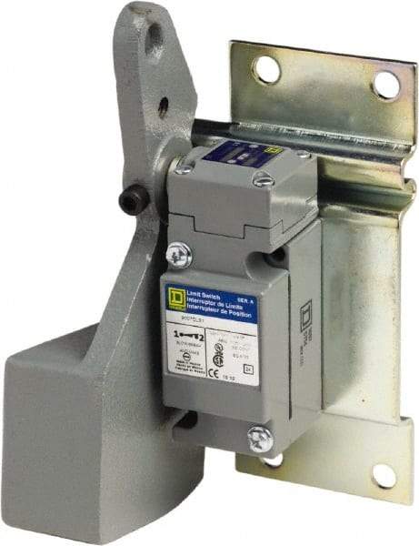 Square D - SPST, NC, 250 VDC, 600 VAC, Screw Terminal, Rotary Head Actuator, General Purpose Limit Switch - 1, 2, 4, 6, 12, 13, 6P NEMA Rating, Front Mount/Rear Mount - Caliber Tooling