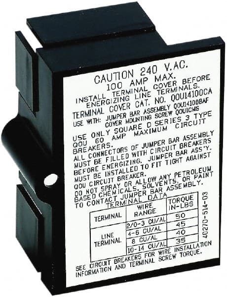 Square D - 100 Amp Circuit Breaker Jumper Bar Assembly - Use with QOU Circuit Breaker - Caliber Tooling