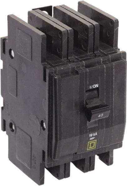 Square D - 40 Amp, 240 VAC, 3 Pole, Panel Mount Miniature Circuit Breaker - Caliber Tooling