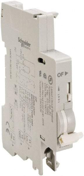 Schneider Electric - Circuit Breaker Auxiliary Switch - 12-125 VDC, 12-277 VAC Control Voltage, Use with C120 Protective Devices, C60 Protective Devices, N40 Protective Devices - Caliber Tooling