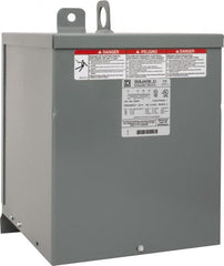 Square D - 1 Phase, 480 Volt Input, 120/240 VAC Output, 60 Hz, 5 kVA, General Purpose Transformer - 3R NEMA Rating, 9.75 Inch Wide x 11-3/4 Inch Deep x 14-3/4 Inch High, Wall Mount - Caliber Tooling