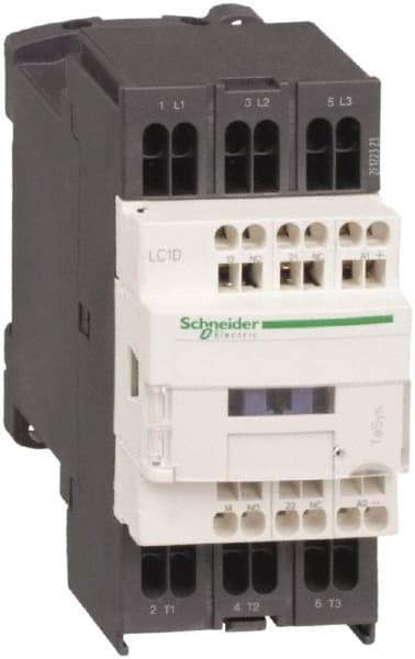 Schneider Electric - 3 Pole, 120 Coil VAC at 50/60 Hz, 12 Amp at 440 VAC and 16 Amp at 440 VAC, Nonreversible IEC Contactor - 1 Phase hp: 1 at 115 VAC, 2 at 230/240 VAC, 3 Phase hp: 10 at 575/600 VAC, 3 at 200/208 VAC, 3 at 230/240 VAC, 7.5 at 460/480 VAC - Caliber Tooling