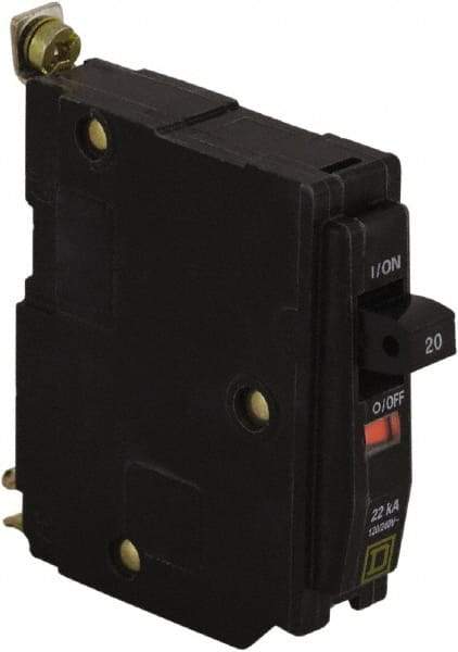 Square D - 20 Amp, 240 VAC, 1 Pole, Bolt On Miniature Circuit Breaker - 14-8 AWG - Caliber Tooling