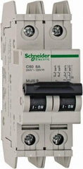 Schneider Electric - 8 Amp, 125 VDC, 240 VAC, 60 VDC, 1 Pole, DIN Rail Mount, Fixed Mount Miniature Circuit Breaker - Thermal Magnetic Trip, Multiple Breaking Capacity Ratings, 73mm Deep x 107mm High x 36mm Wide - Caliber Tooling