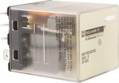 Square D - Electromechanical Plug-in General Purpose Relay - 10 Amp at 250 VAC, 3PDT, 24 VDC - Caliber Tooling