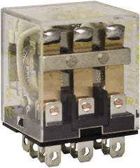 Square D - 1/2 hp at 120 Volt & 3/4 hp at 240 Volt, Electromechanical Plug-in General Purpose Relay - 10 Amp at 250 VAC, 3PDT, 24 VAC at 50/60 Hz - Caliber Tooling