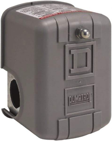 Square D - 1 and 3R NEMA Rated, 16 to 22 psi, Electromechanical Pressure and Level Switch - Adjustable Pressure, 230 VAC, L1-T1, L2-T2 Terminal, For Use with Square D Pumptrol - Caliber Tooling