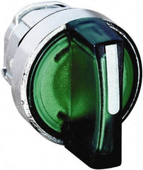 Schneider Electric - 22mm Mount Hole, 3 Position, Handle Operated, Selector Switch - Green, Maintained (MA), Illuminated, Shock, Vibration and Water Resistant - Caliber Tooling